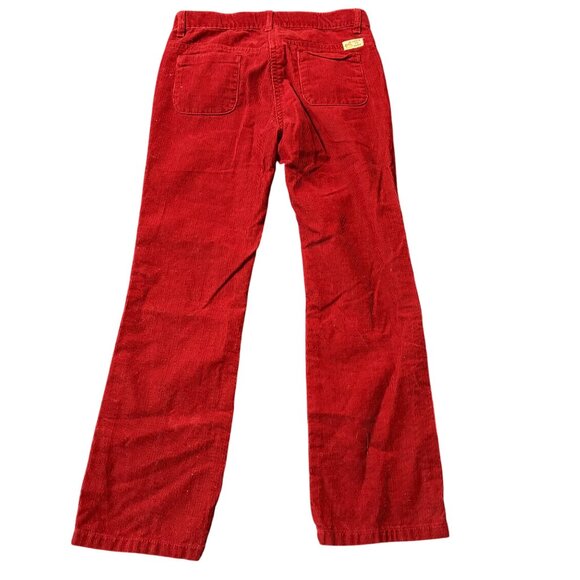 Janie & Jack Red Corduroy Girls Pants Size 6 With Front Pockets & Bow Detail - Picture 3 of 3